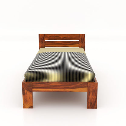 Rukmaajeee Solid Sheesham Wood Single Bed with 2 Drawers | Wooden Bed