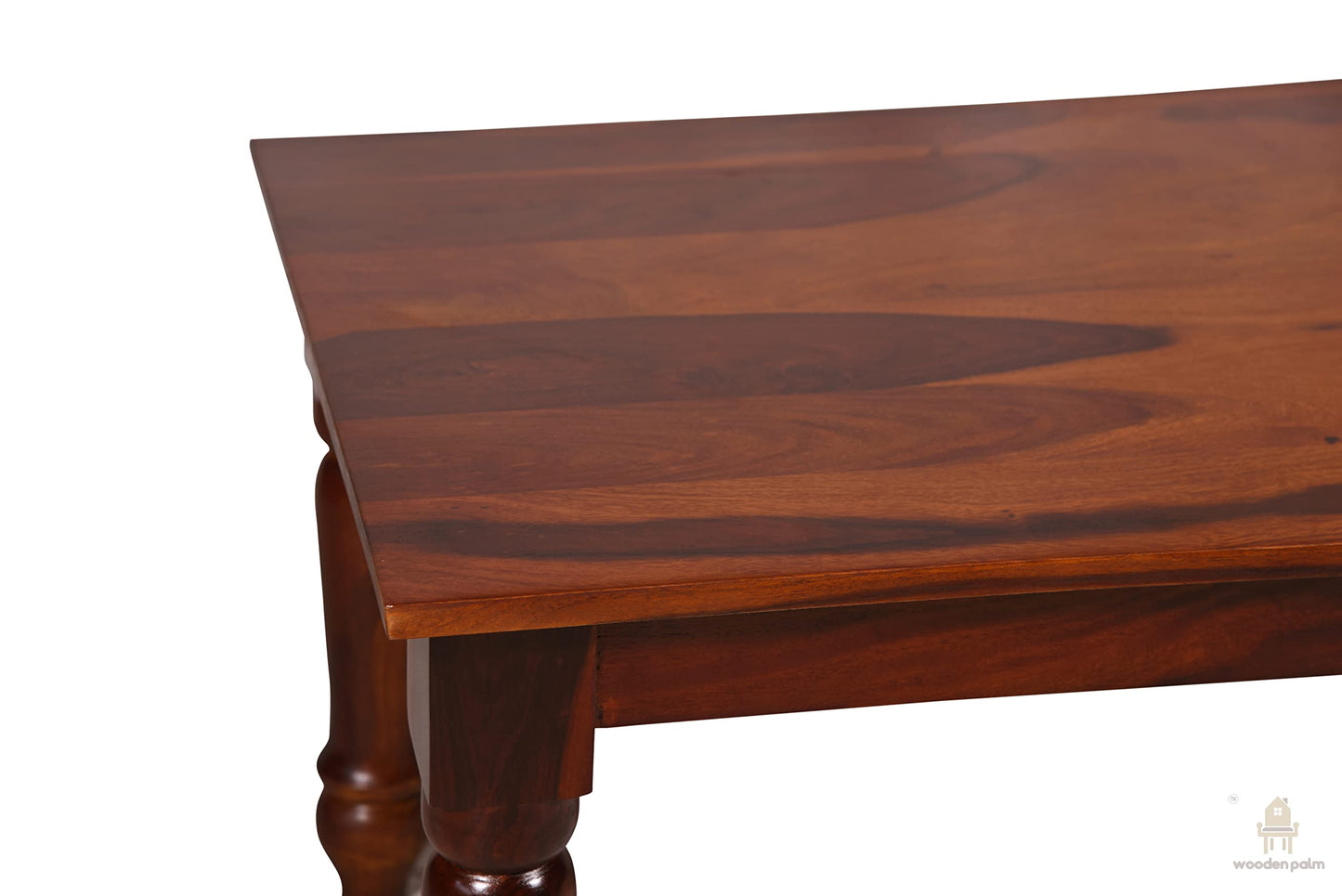 Rukmaajeee Wooden Palm 4-Seater Sheesham Wood Dining Table