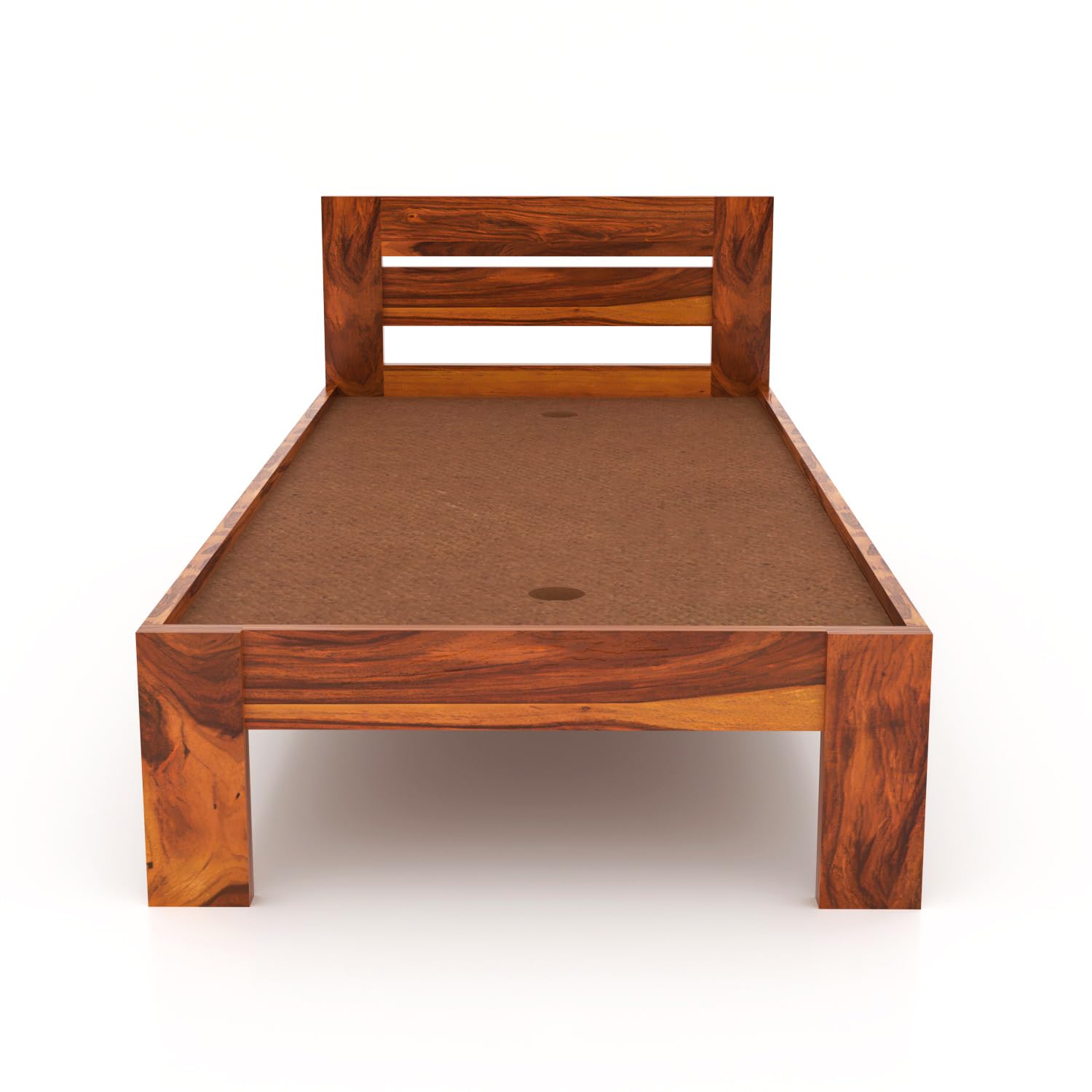 Rukmaajeee Solid Sheesham Wood Single Bed with 2 Drawers | Wooden Bed