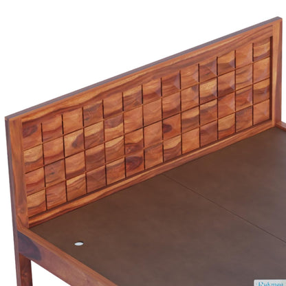 Rukmaajee Solid Sheesham Wood Queen Size Bed Without Storage|Wooden