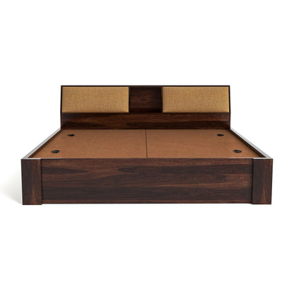 Rukmaajeee Solid Sheesham Wood King Size Bed with Box Storage | Wooden