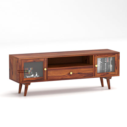 Rukmaajee Sheesham Wood TV Unit for Living Room | TV Table Wooden