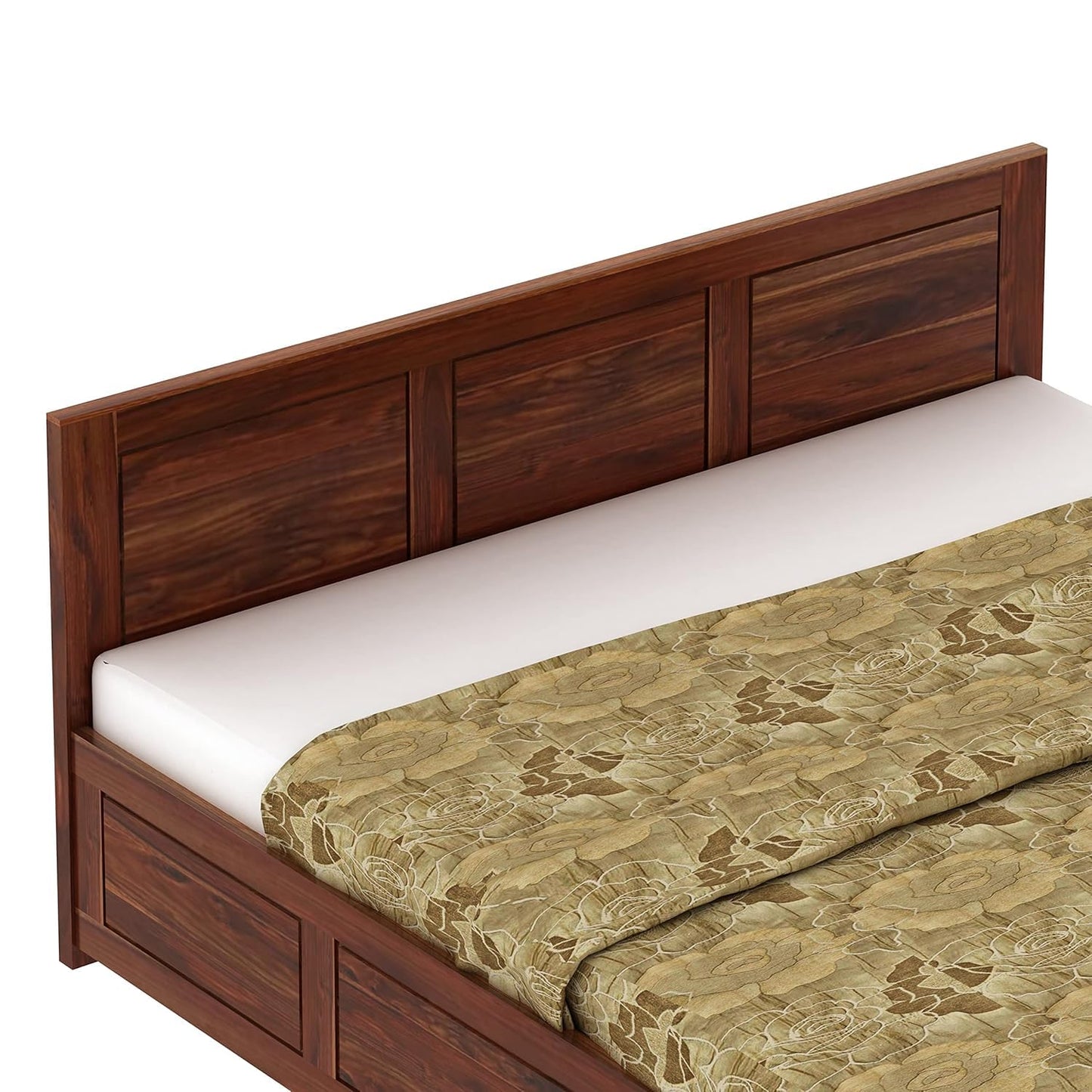 Rukmaajee Solid Wood Queen Size Bed for Bedroom | Wooden Furniture