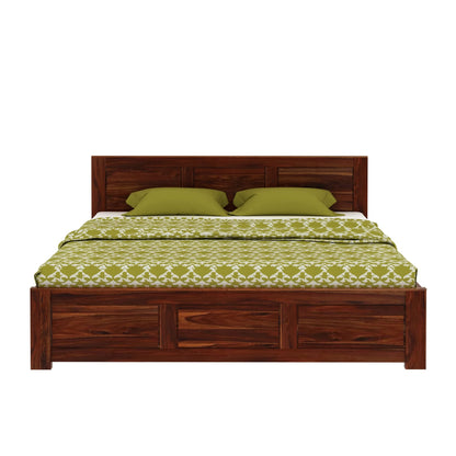 Rukmaajeee Solid Sheesham Wood Bed | Wooden Double Cot Palang for