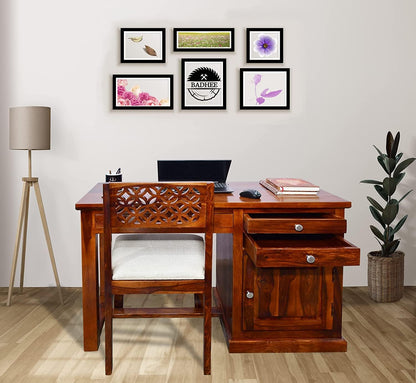 Rukmaajee Solid Sheesham Wood Study Table | Laptop, Computer & Writing