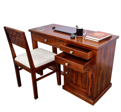 Rukmaajee Solid Sheesham Wood Study Table | Laptop, Computer & Writing