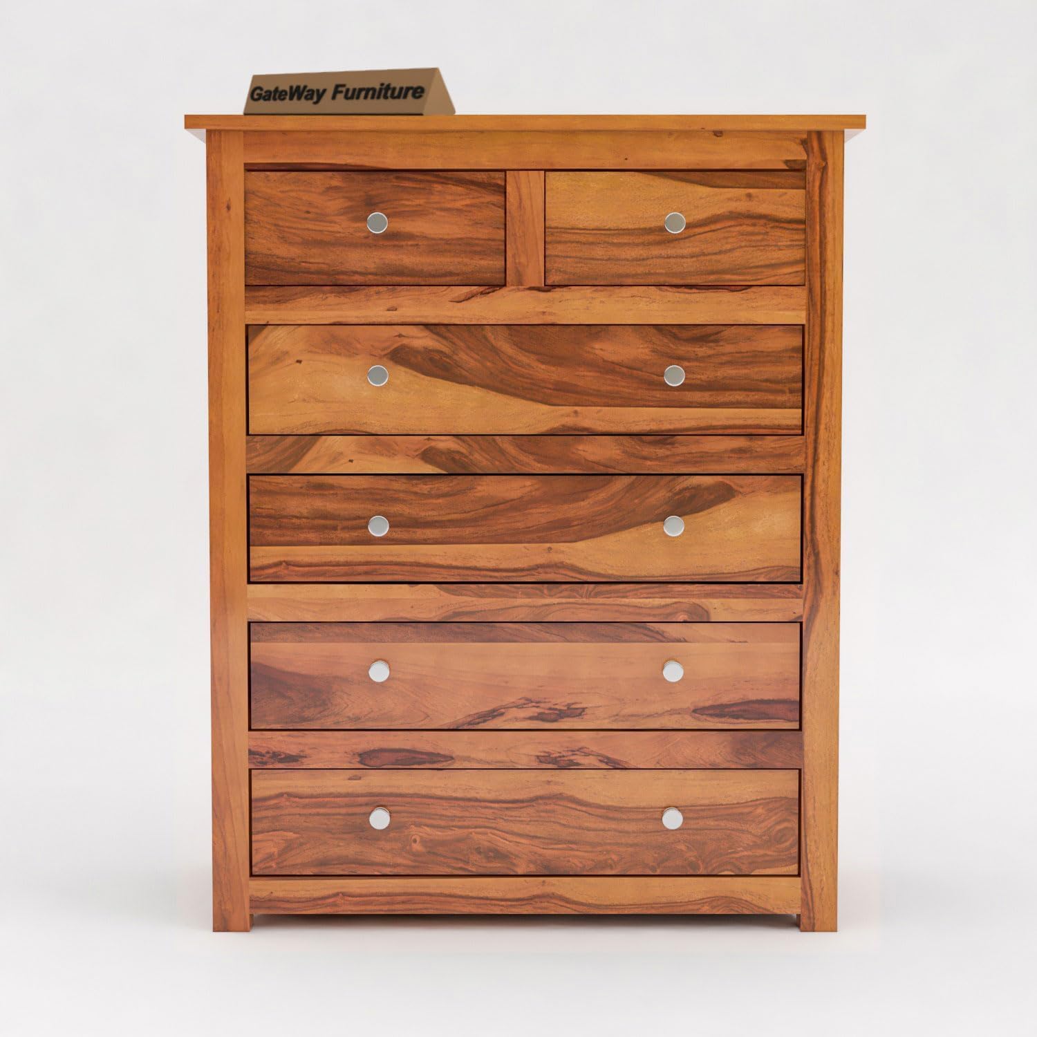 Rukmaajee Furniture Solid Sheesham Wood Wooden Chest of Drawers with 6
