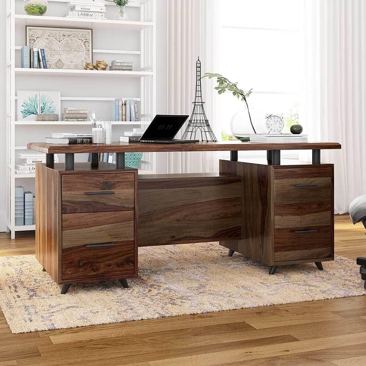 Rukmaajeee Solid Sheesham Wood Study Table | Laptop, Computer &