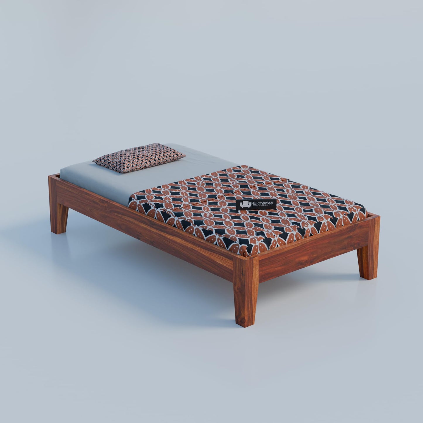 Rukmaajee Solid Wood Divan Bed for Living Room, for Drawing Room,