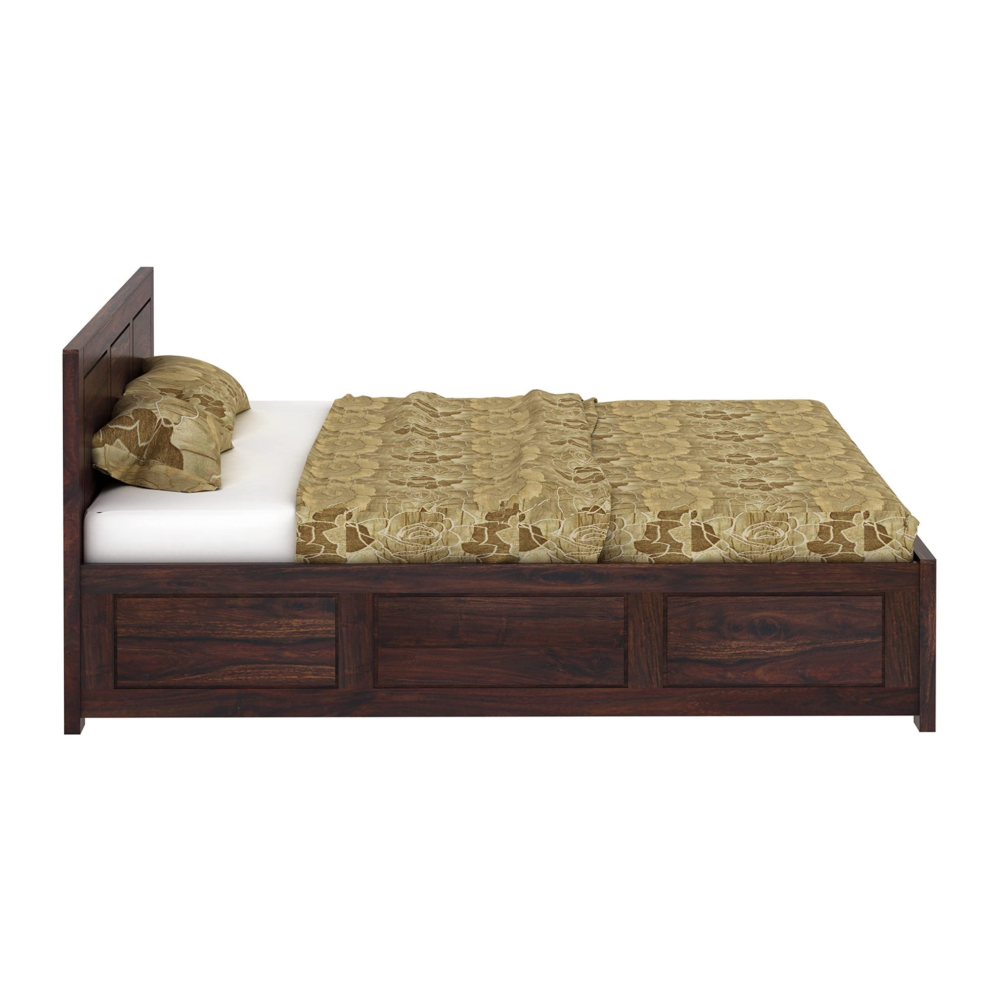 Rukmaajeee Solid Sheesham Wood Bed | Wooden Double Cot Palang for