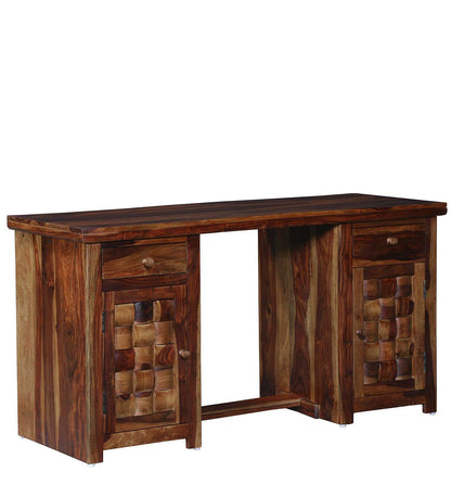 Rukmaajeee Solid Sheesham Wood Study Table | Wooden Laptop Desk &