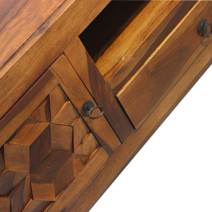 Rukmaajee Furniture Two Door & One Drawer & Box X-Style T.V. Cabinet