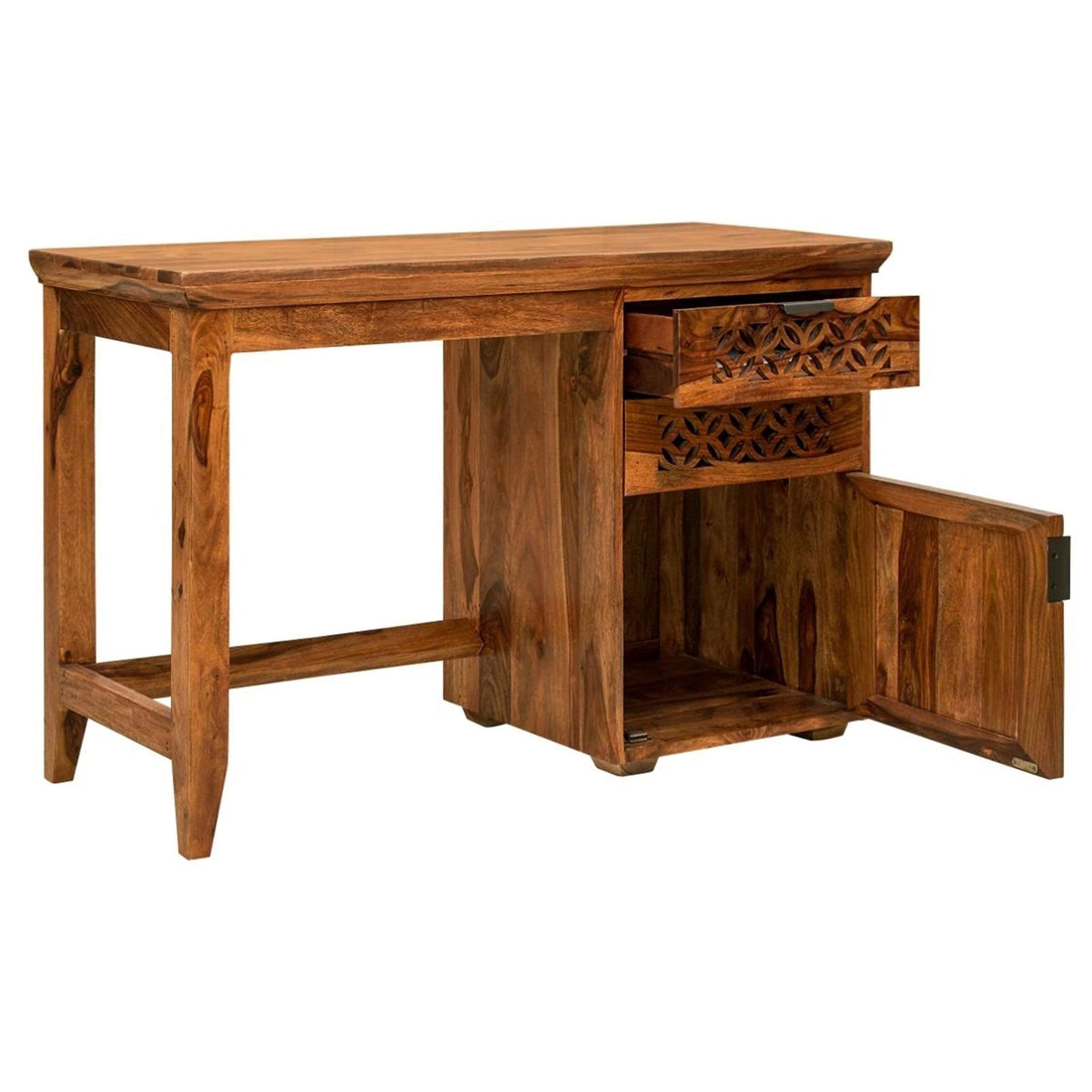 Rukmaajeee Solid Sheesham Wood Study Table | Wooden Laptop Desk &