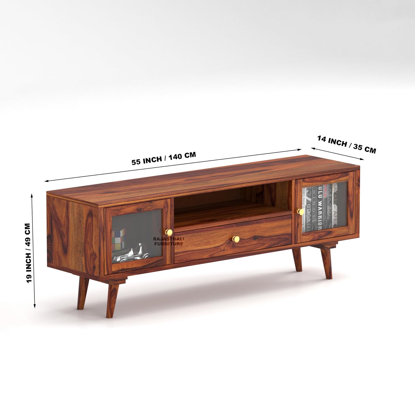 Rukmaajee Sheesham Wood TV Unit for Living Room | TV Table Wooden