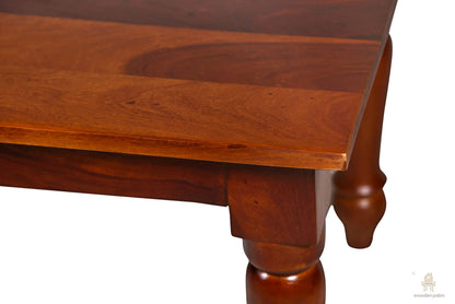 Rukmaajeee Wooden Palm 4-Seater Sheesham Wood Dining Table