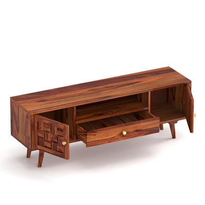 Rukmaajee Sheesham Wood TV Unit for Living Room | TV Table Wooden
