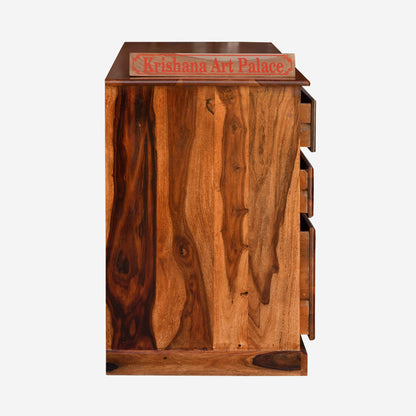 Rukmaajeee Sheesham Wood Study Writing Desk with 6 Drawers | Laptop &