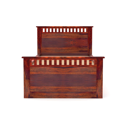 Rukmaajee Sheesham Wood Single Size Bed with Box Storage | Solid