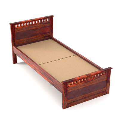 Rukmaajee Solid Sheesham Wood Single Bed for Your Home Sheesham Wood