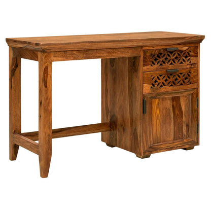 Rukmaajeee Solid Sheesham Wood Study Table | Wooden Laptop Desk &
