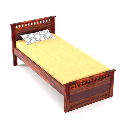 Rukmaajee Solid Sheesham Wood Single Bed for Your Home Sheesham Wood