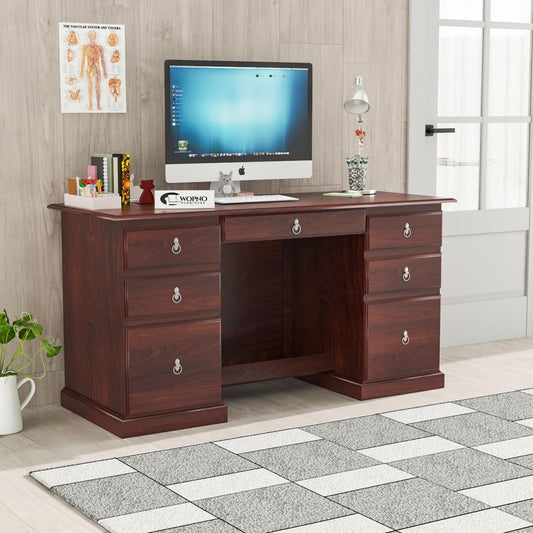 Rukmaajee Furniture Solid Sheesham Wooden Study Table & Desk with