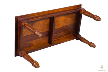 Rukmaajeee Wooden Palm 4-Seater Sheesham Wood Dining Table