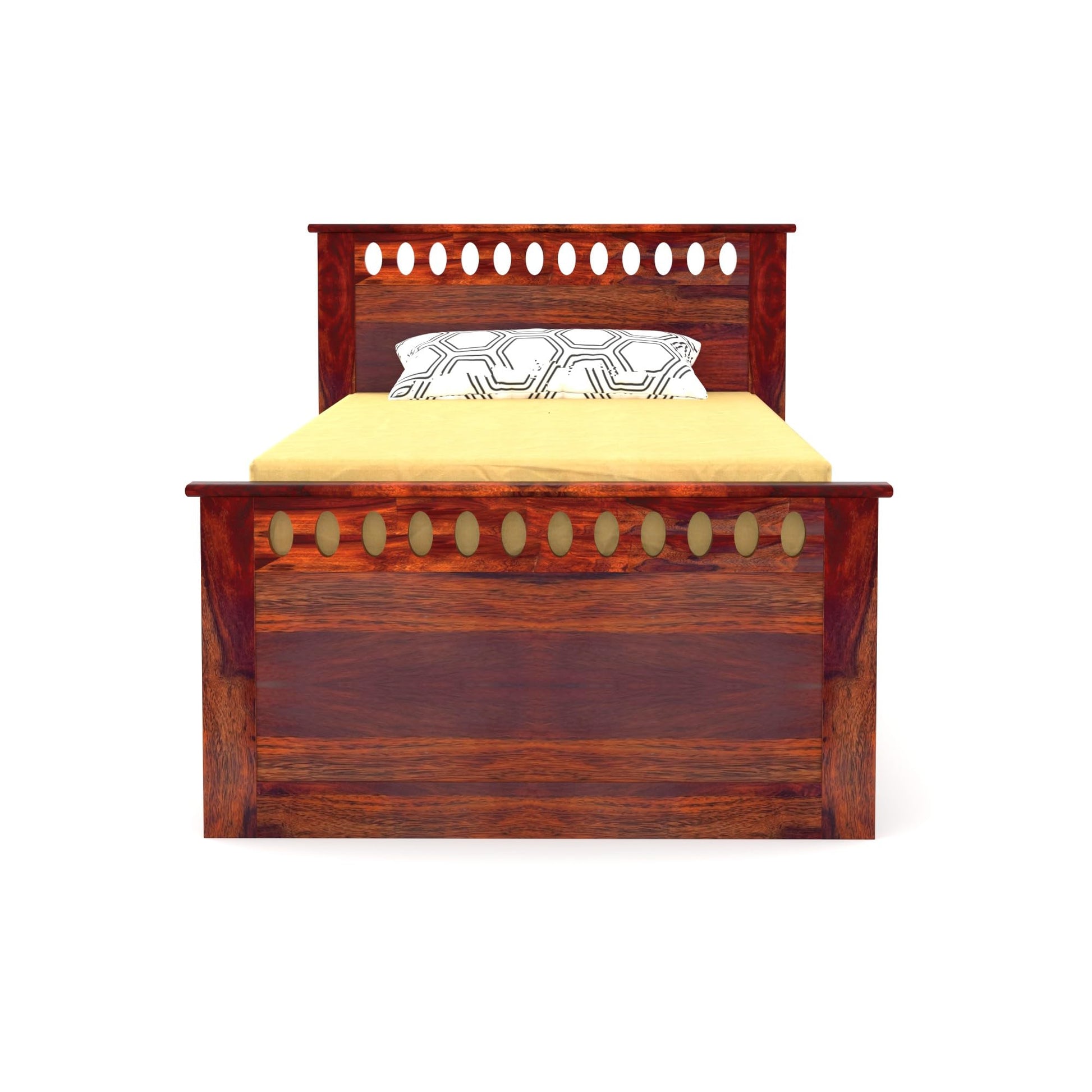 Rukmaajee Solid Sheesham Wood Single Bed for Your Home Sheesham Wood