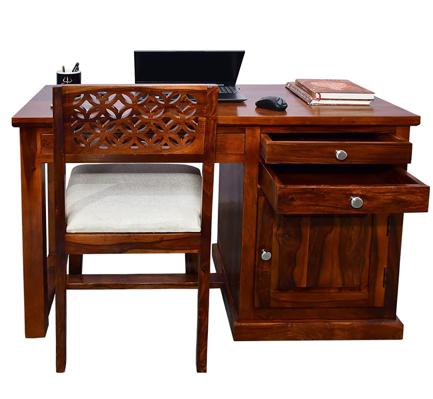 Rukmaajee Solid Sheesham Wood Study Table | Laptop, Computer & Writing