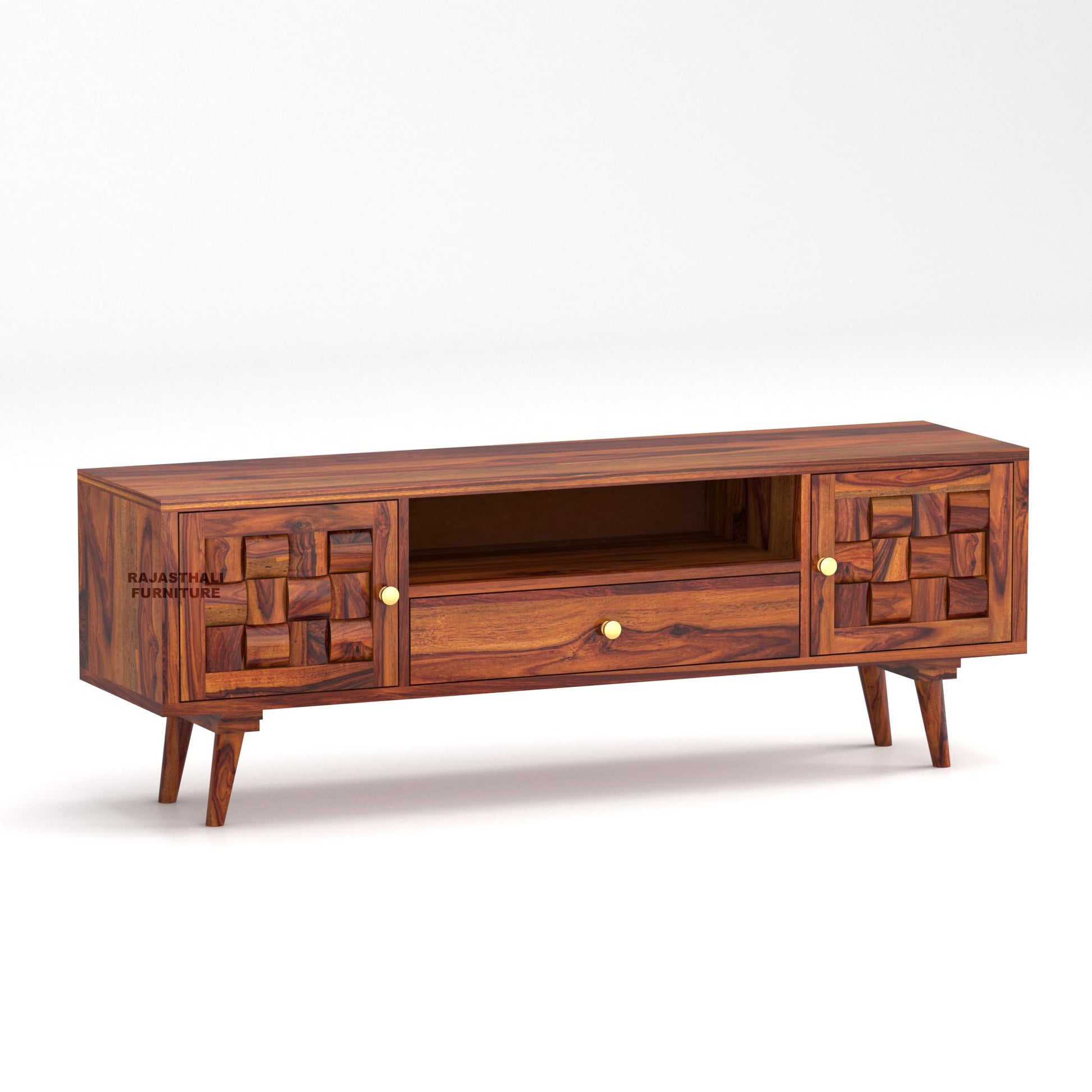 Rukmaajee Sheesham Wood TV Unit for Living Room | TV Table Wooden