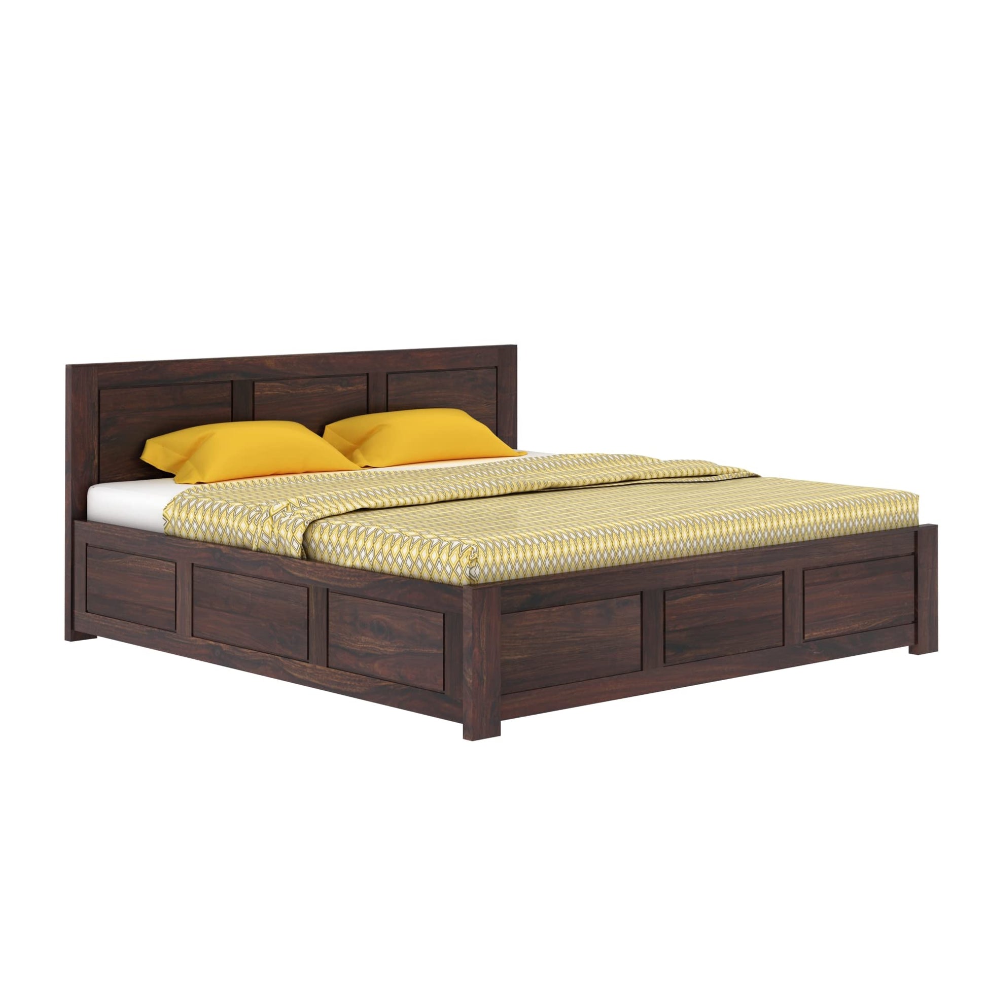 Rukmaajeee Solid Sheesham Wood Bed | Wooden Double Cot Palang for