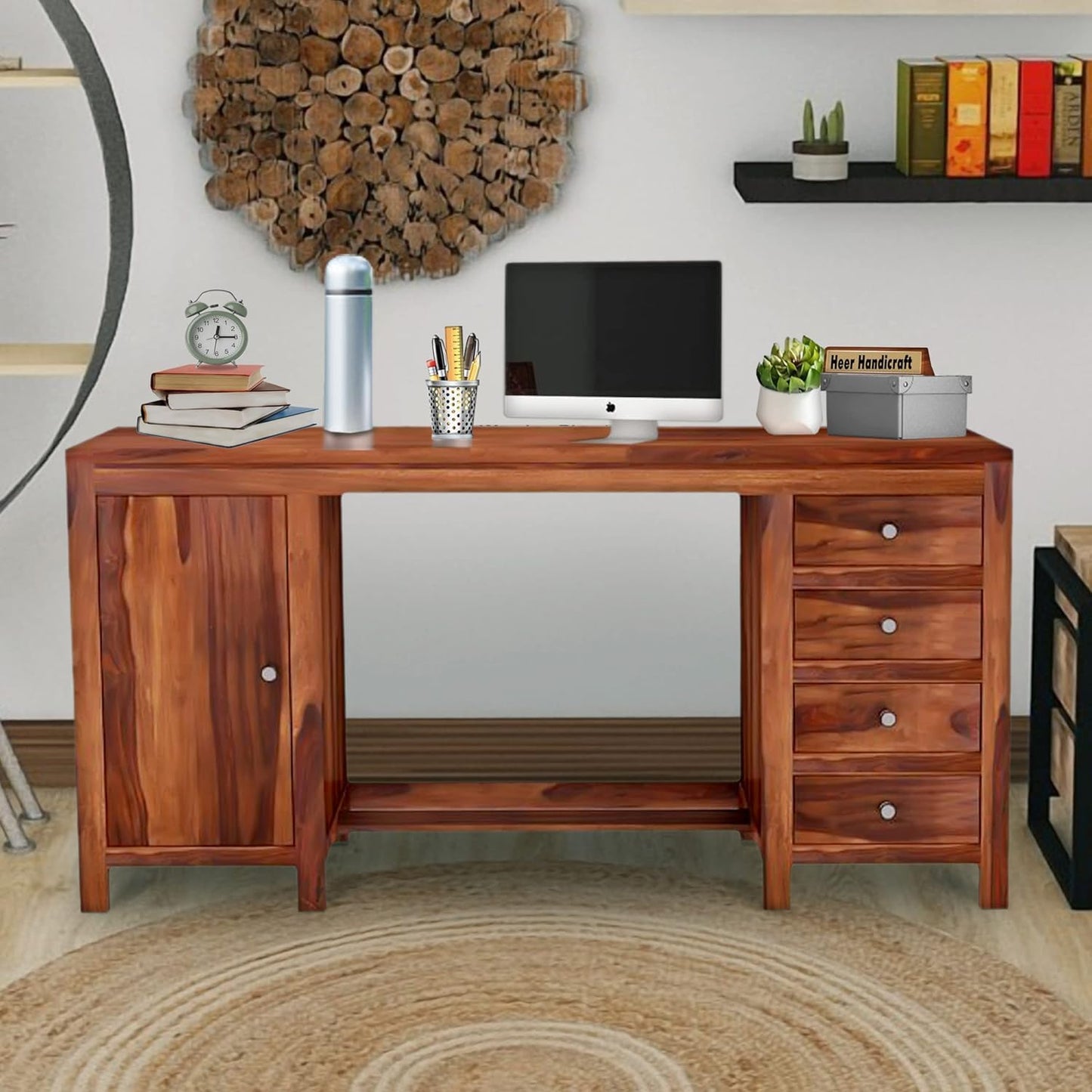 Rukmaajeee Solid Sheesham Wood Study Table | Laptop, Computer &