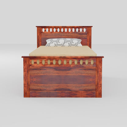 Rukmaajee Solid Sheesham Wood Box Storage Bed for Your Home Sheesham
