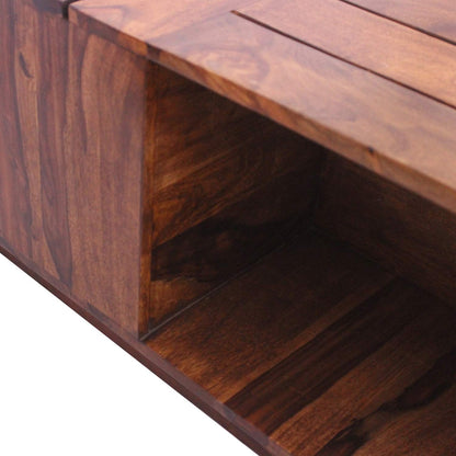 Rukmaajee Furniture Four Stool & Table Lineree Table in Natural Solid