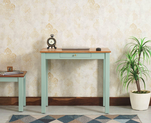 Rukmaajeee Sheesham Wood One Drawer Study Table | Wooden Laptop &
