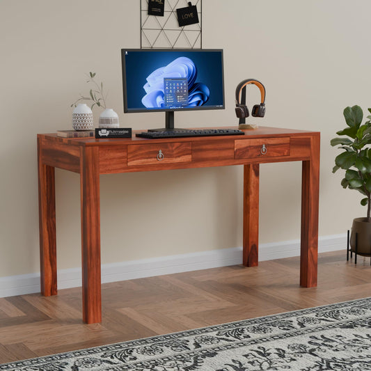 Rukmaajee sheesham Study Table, Computer Desk with 2 Drawers for