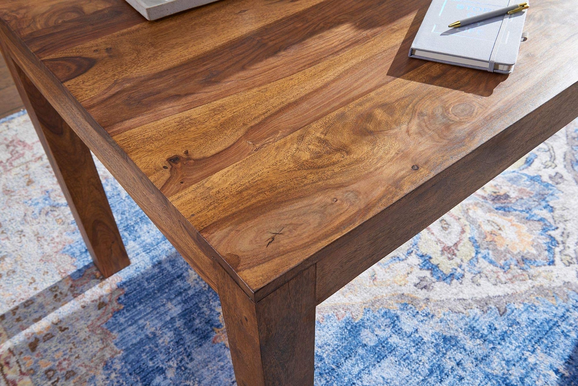 Rukmaajeee 6-Seater Rectangular Dining Table | Solid Sheesham Wood