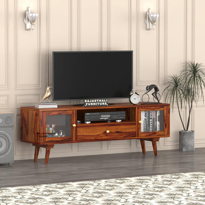 Rukmaajee Sheesham Wood TV Unit for Living Room | TV Table Wooden