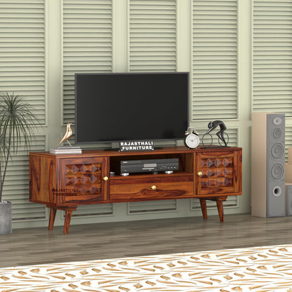 Rukmaajee Sheesham Wood TV Unit for Living Room | TV Table Wooden