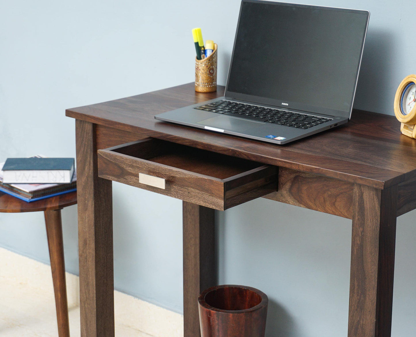 Rukmaajeee Sheesham Wood One Drawer Study Table | Wooden Laptop &
