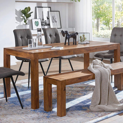 Rukmaajeee 6-Seater Rectangular Dining Table | Solid Sheesham Wood