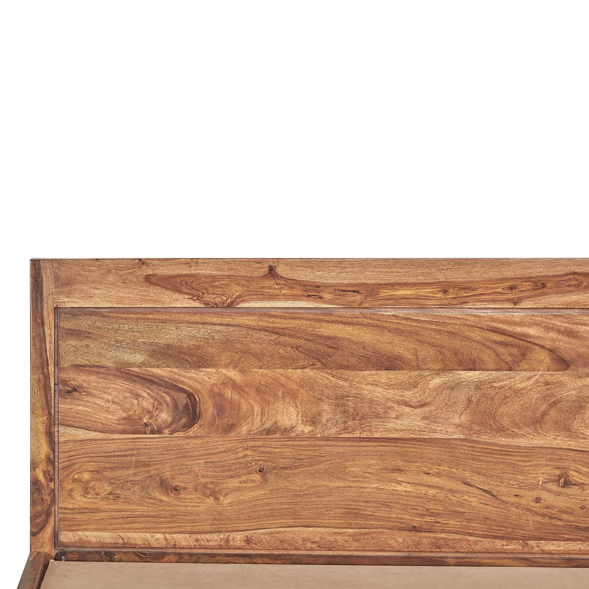 Rukmaajeee Solid Sheesham Wood King Size Bed Without Storage | Wooden