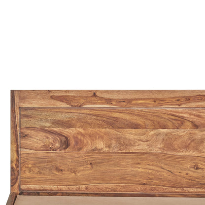 Rukmaajeee Solid Sheesham Wood King Size Bed Without Storage | Wooden
